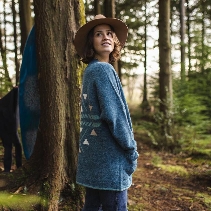 WoClothing Passenger 22N8849 West Coast Cardigan Blue Coral Women Blue