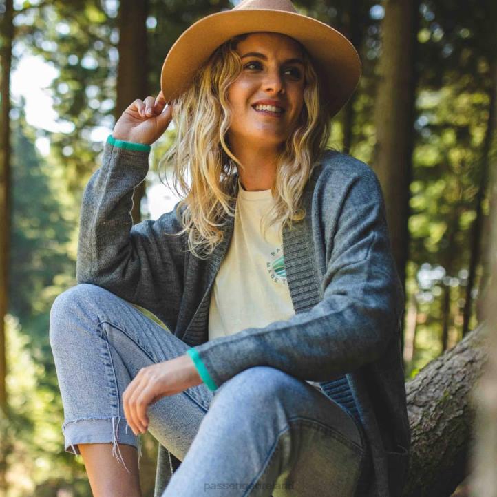 WoClothing Passenger 22N8851 West Coast Cardigan Flecked Grey Marl Women Grey