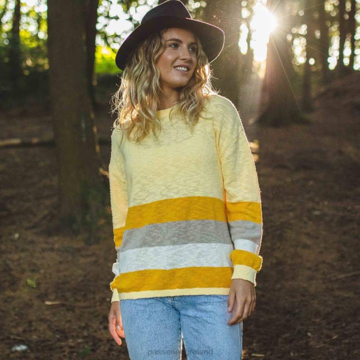 WoClothing Passenger 22N8853 Dusk Knitted Jumper Mellow Yellow Women Yellow