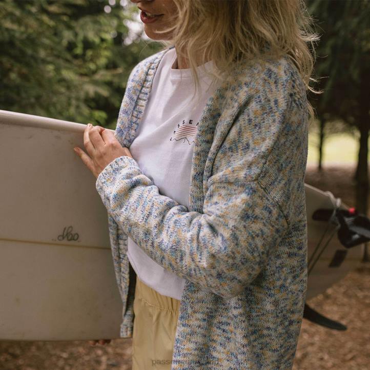 WoClothing Passenger 22N8854 El Alto Cardigan Multi Blue Women Blue