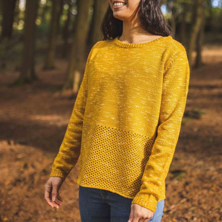 WoClothing Passenger 22N8857 Songbird Knitted Jumper Mustard Yellow Women Yellow