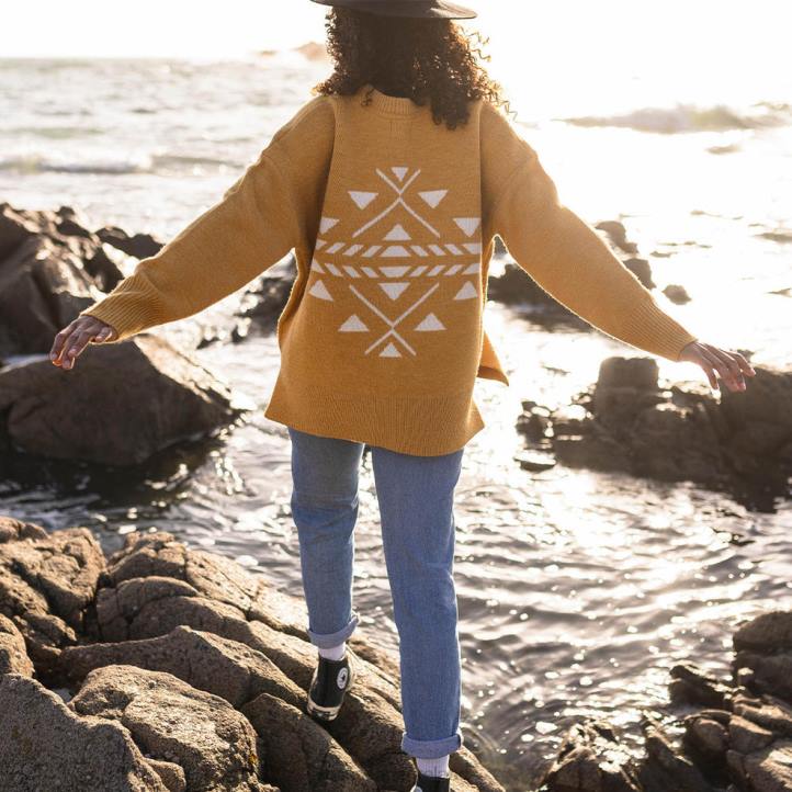 WoClothing Passenger 22N8860 West Coast Knitted Jumper Ochre Yellow Women Yellow