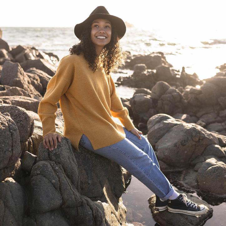 WoClothing Passenger 22N8860 West Coast Knitted Jumper Ochre Yellow Women Yellow