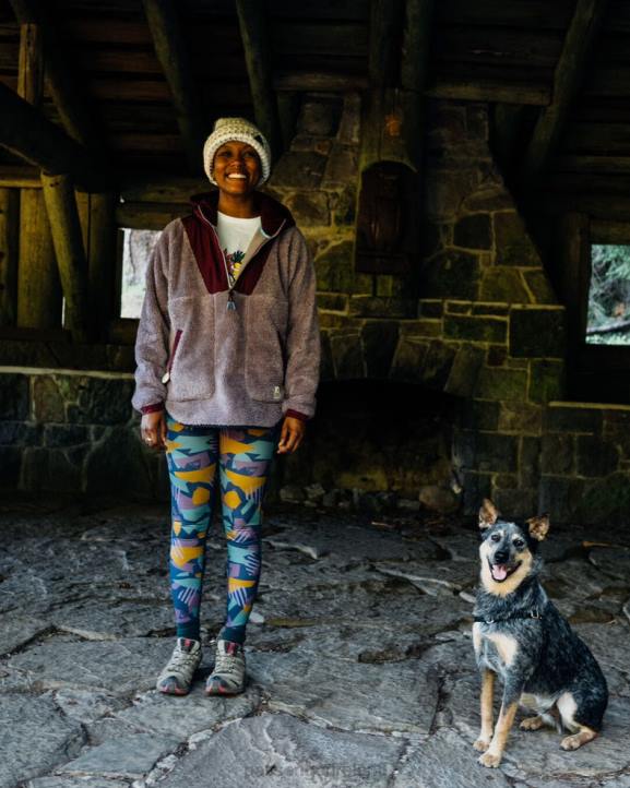 WoClothing Passenger 22N8863 Fresh Air Recycled Leggings Deep Blue Camo Pattern Women Blue