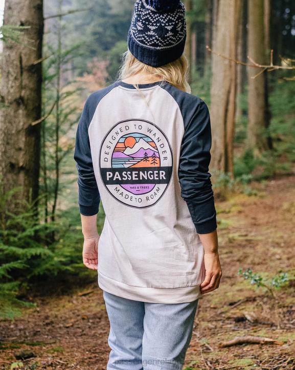 WoClothing Passenger 22N8869 Wilds Recycled Cotton Oversized Ls T-Shirt Deep Navy Women Navy