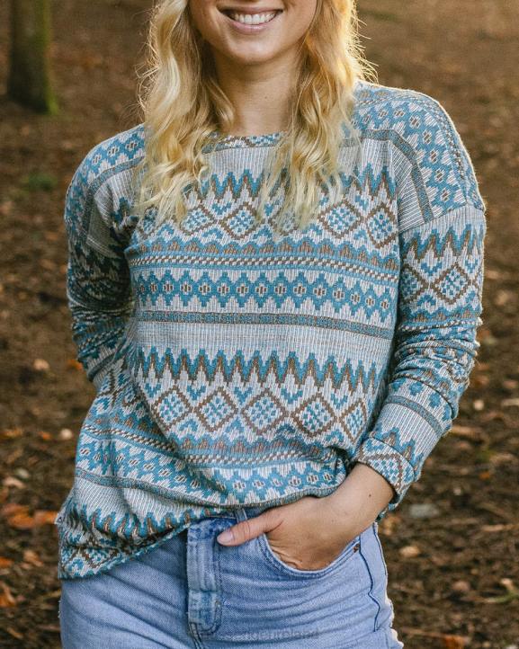 WoClothing Passenger 22N8873 Wilderness Jacquard Ls T-Shirt Birch Jacquard Women Birch