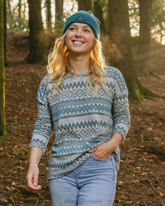 WoClothing Passenger 22N8873 Wilderness Jacquard Ls T-Shirt Birch Jacquard Women Birch