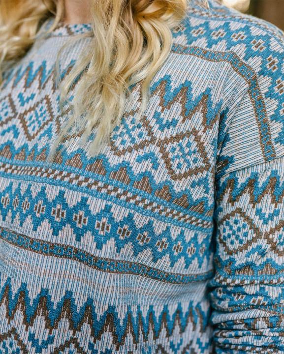 WoClothing Passenger 22N8873 Wilderness Jacquard Ls T-Shirt Birch Jacquard Women Birch