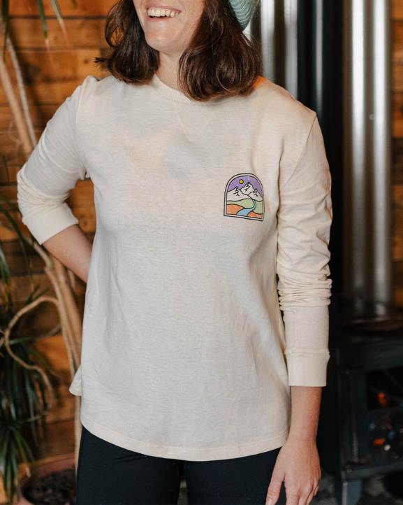 WoClothing Passenger 22N8877 Friday Collective Recycled Cotton Ls T-Shirt Birch Women Birch