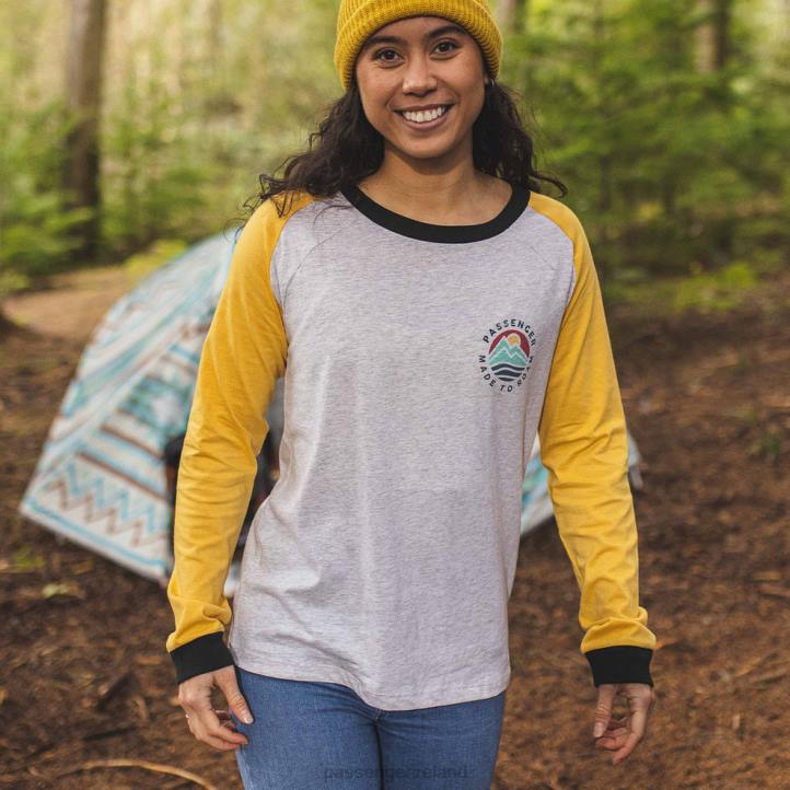 WoClothing Passenger 22N8890 Munro Recycled Ls T-Shirt Ochre Yellow Women Yellow