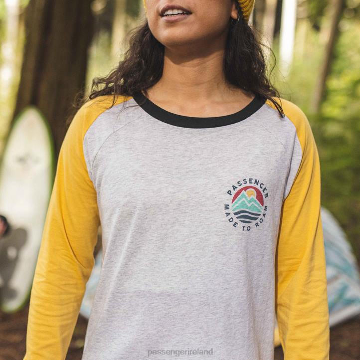 WoClothing Passenger 22N8890 Munro Recycled Ls T-Shirt Ochre Yellow Women Yellow