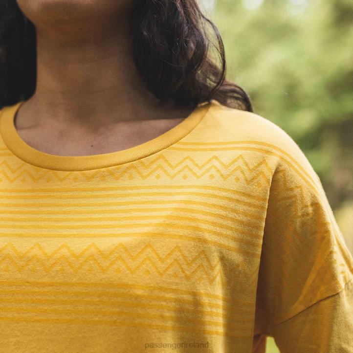 WoClothing Passenger 22N8891 Josephine Recycled Ls T-Shirt Ochre Yellow Women Yellow