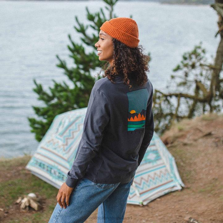 WoClothing Passenger 22N8892 Travel More Recycled Ls T-Shirt Faded Black Women Black