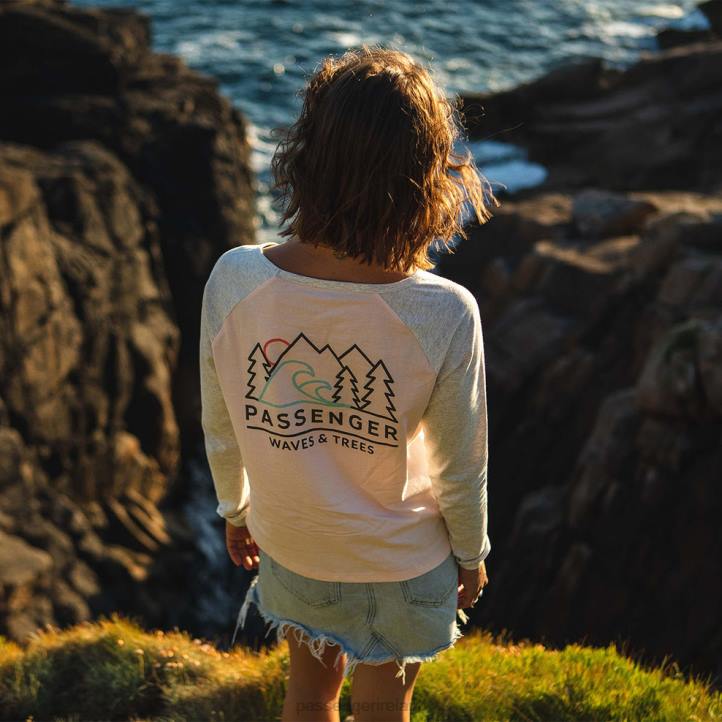 WoClothing Passenger 22N8895 Toba Recycled Ls T-Shirt Barely Pink Women Pink