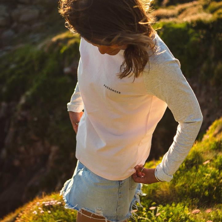 WoClothing Passenger 22N8895 Toba Recycled Ls T-Shirt Barely Pink Women Pink