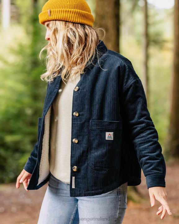 WoClothing Passenger 22N8780 Flint Recycled Cord Overshirt Deep Navy Women Navy