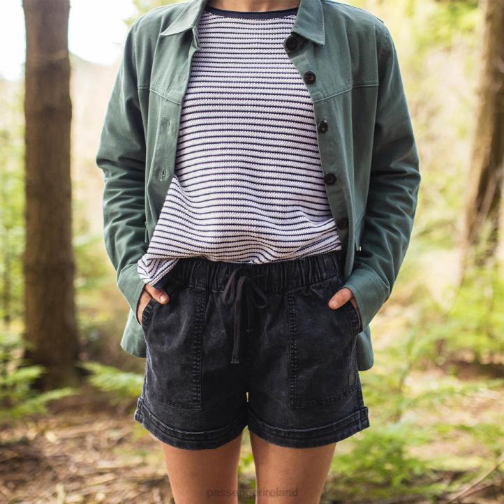 WoClothing Passenger 22N8904 Carriso Organic Cotton Shorts Black Women Black