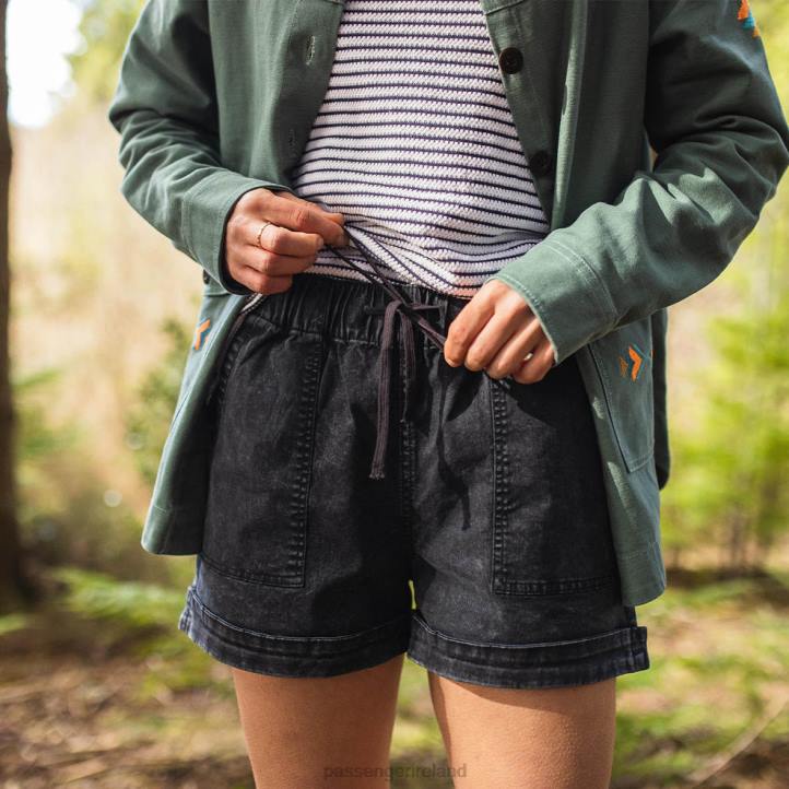 WoClothing Passenger 22N8904 Carriso Organic Cotton Shorts Black Women Black