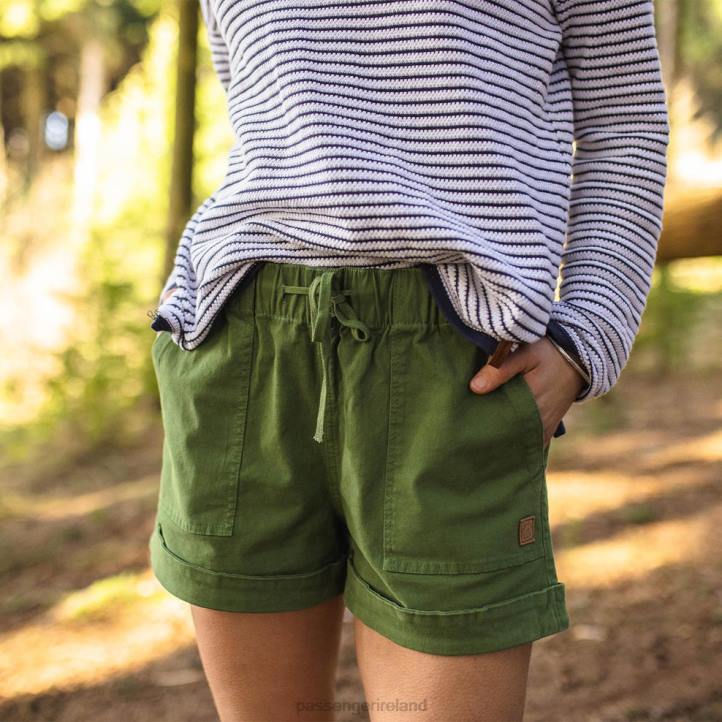 WoClothing Passenger 22N8905 Carriso Organic Cotton Shorts Vineyard Green Women Green