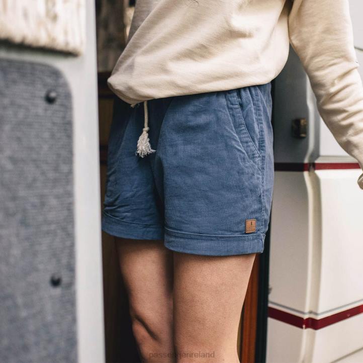 WoClothing Passenger 22N8906 Santosa Recycled Cord Shorts Blue Glass Women Blue