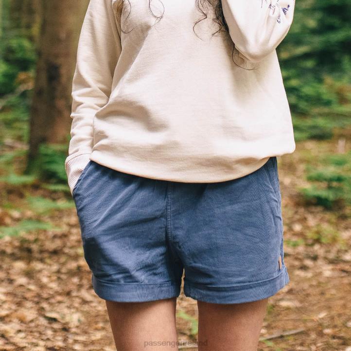 WoClothing Passenger 22N8906 Santosa Recycled Cord Shorts Blue Glass Women Blue