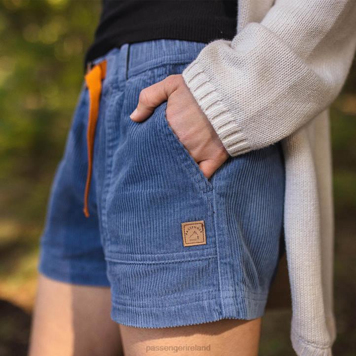 WoClothing Passenger 22N8907 Del Sur Recycled Cord Shorts Stone Blue Women Blue