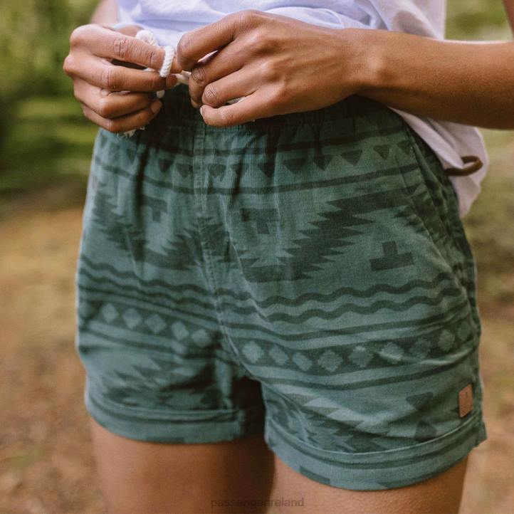WoClothing Passenger 22N8908 Santosa Recycled Cord Shorts Dark Ivy Adrift Women Ivy