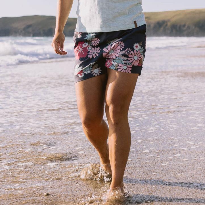 WoClothing Passenger 22N8911 Santosa Shorts Black Flower Burst Women Black