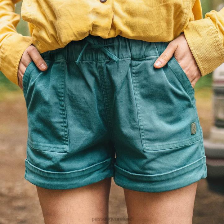 WoClothing Passenger 22N8914 Carriso Organic Cotton Shorts Storm Green Women Green
