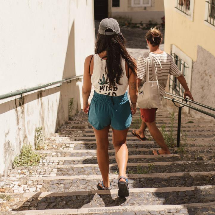 WoClothing Passenger 22N8916 Out There Organic All Purpose Swim Short Blue Coral Women Blue