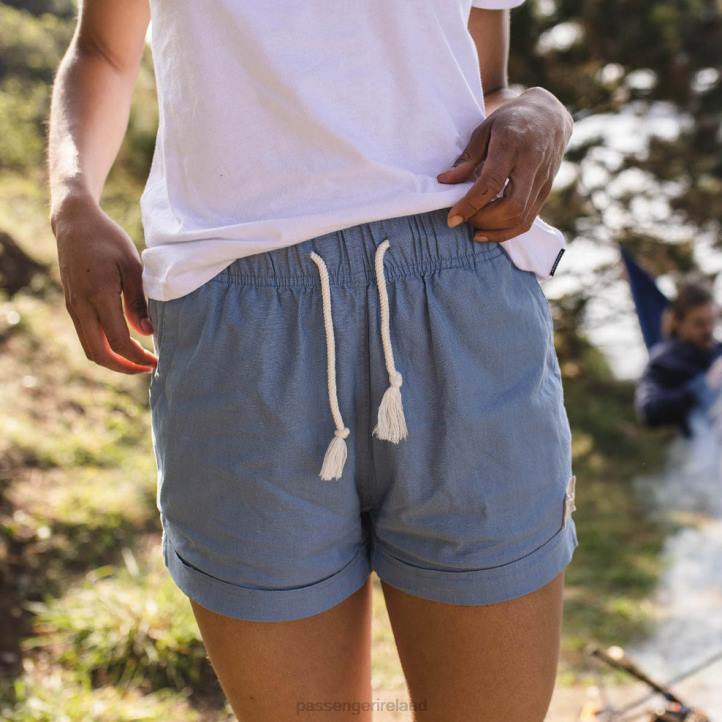 WoClothing Passenger 22N8917 Santosa Hemp Shorts Blue Shadow Women Blue