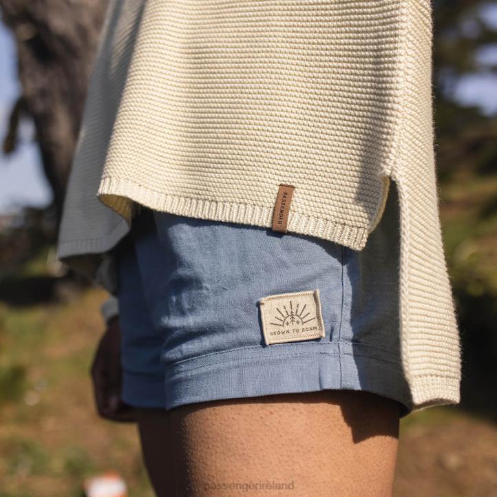 WoClothing Passenger 22N8917 Santosa Hemp Shorts Blue Shadow Women Blue