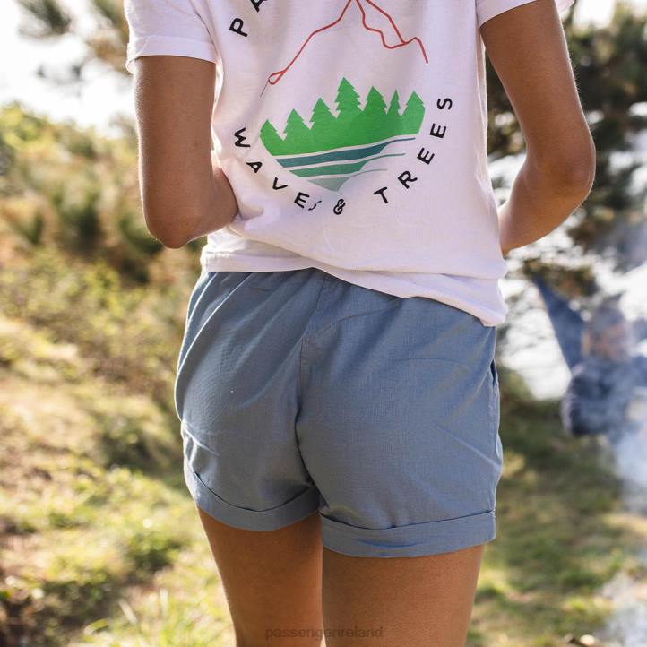 WoClothing Passenger 22N8917 Santosa Hemp Shorts Blue Shadow Women Blue