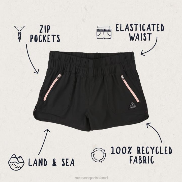 WoClothing Passenger 22N8922 Out There Organic All Purpose Swim Short Black Women Black