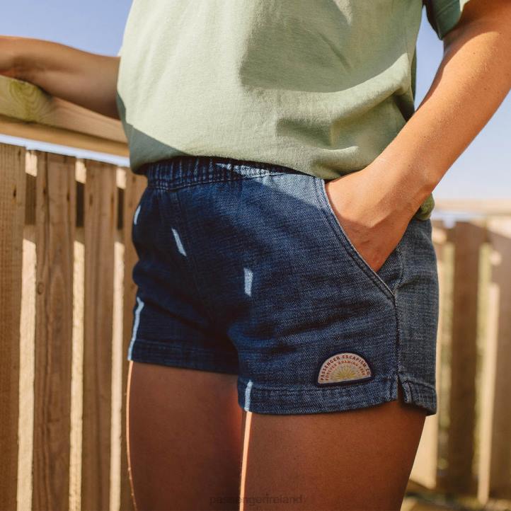 WoClothing Passenger 22N8924 Sunset Organic Cotton Short Washed Denim Women Denim