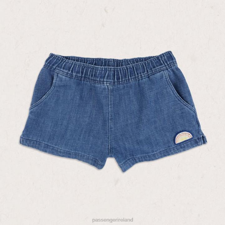 WoClothing Passenger 22N8924 Sunset Organic Cotton Short Washed Denim Women Denim