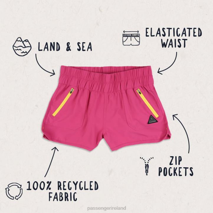 WoClothing Passenger 22N8926 Out There Recycled All Purpose Swim Shorts Fuchsia Women Fuchsia