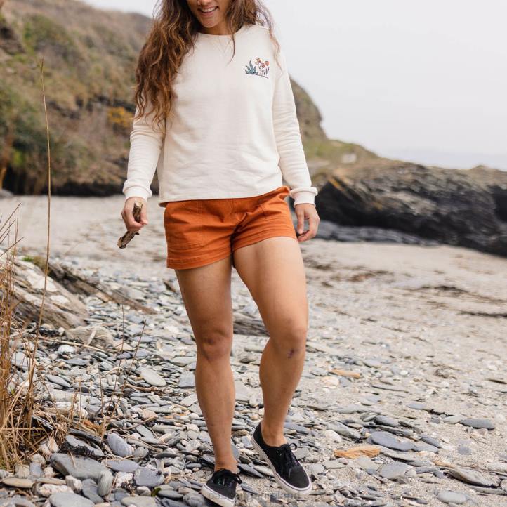 WoClothing Passenger 22N8930 Del Sur Organic Cotton Shorts Bombay Brown Women Brown