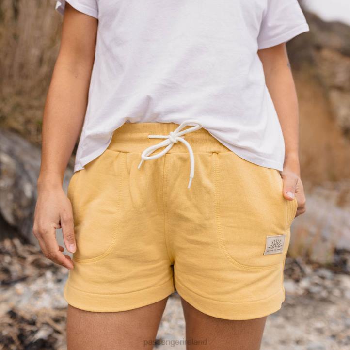 WoClothing Passenger 22N8931 Tigard Hemp Jog Short Ochre Yellow Women Yellow