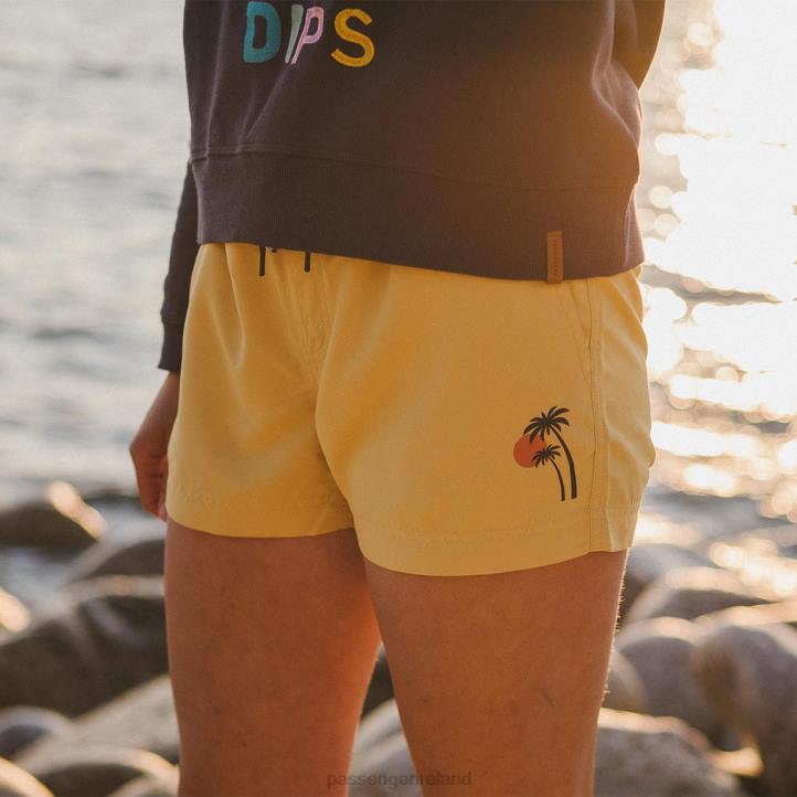 WoClothing Passenger 22N8937 Wake Recycled Swim Shorts Ochre Yellow Women Yellow