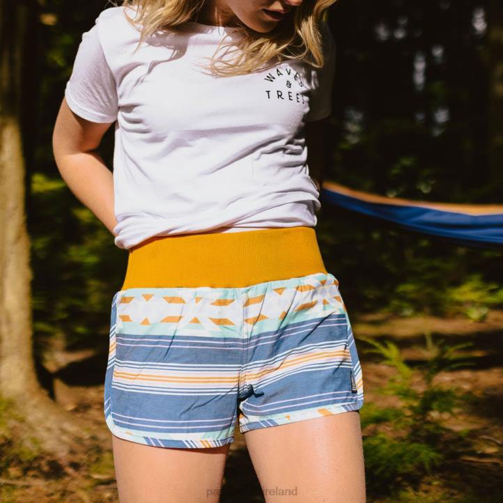 WoClothing Passenger 22N8944 Explore Organic All Purpose Shorts Soft Cobalt Pattern Women Cobalt