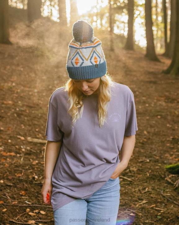 WoClothing Passenger 22N8986 Roamers And Seekers Recycled Cotton Oversized T-Shirt Dusty Lilac Women Lilac