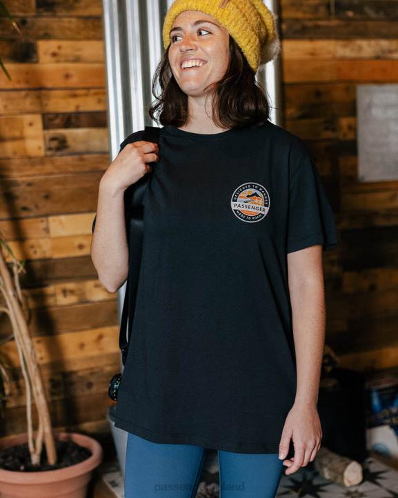 WoClothing Passenger 22N8991 Wilds Recycled Cotton Oversized T-Shirt Black Women Black