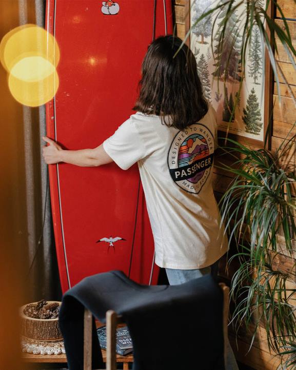 WoClothing Passenger 22N8992 Wilds Recycled Cotton Oversized T-Shirt Birch Women Birch