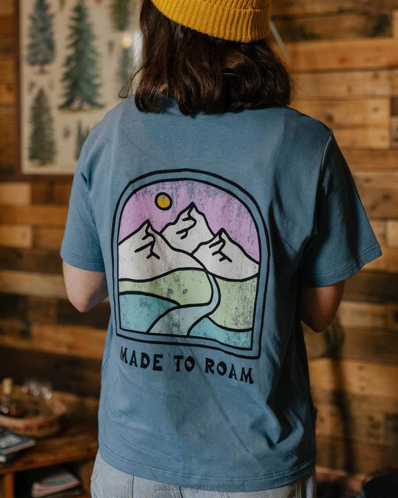 WoClothing Passenger 22N8993 Friday Collective Recycled Cotton T-Shirt Washed Blue Women Blue