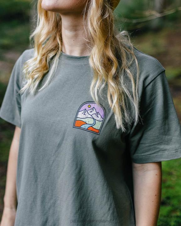 WoClothing Passenger 22N8996 Friday Collective Recycled Cotton T-Shirt Dusty Olive Women Olive