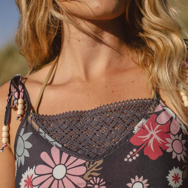 WoClothing Passenger 22N81004 Cascade Cami Black Flower Burst Women Black