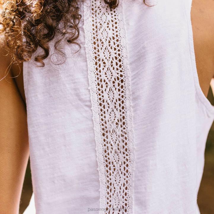 WoClothing Passenger 22N81011 Rivergate Recycled Cotton Top White Women White