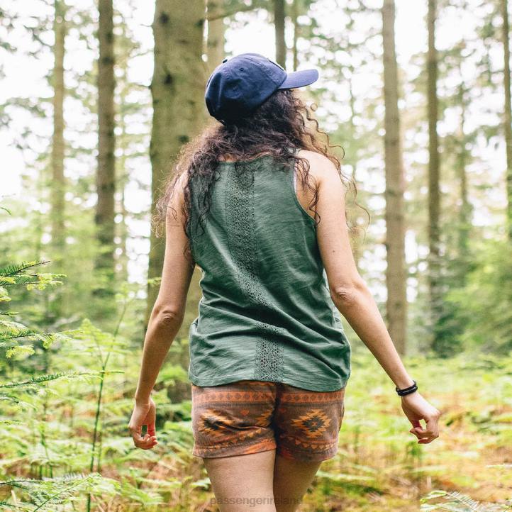 WoClothing Passenger 22N81018 Rivergate Recycled Cotton Top Dark Ivy Women Ivy