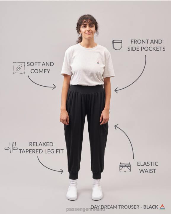 WoClothing Passenger 22N8965 Day Dream Trouser Black Women Black